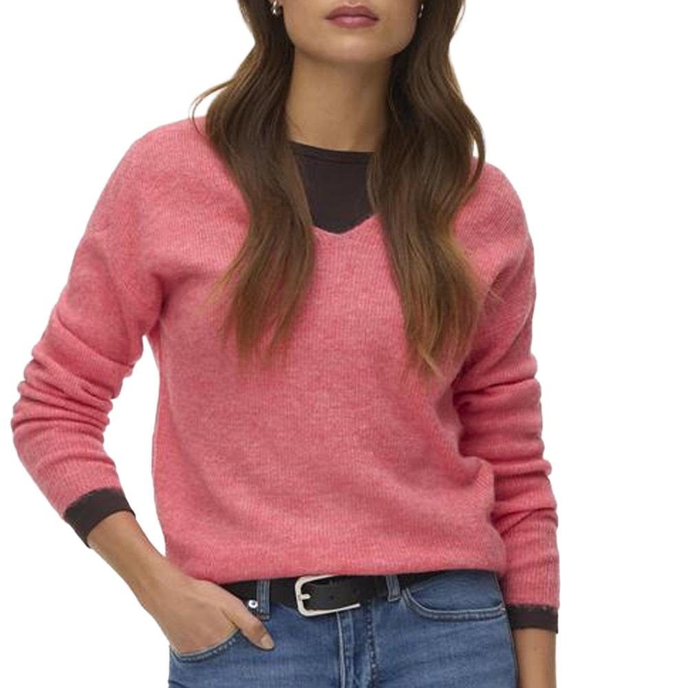 Jersey de cuello redondo para mujer Vero Moda, color coral barato