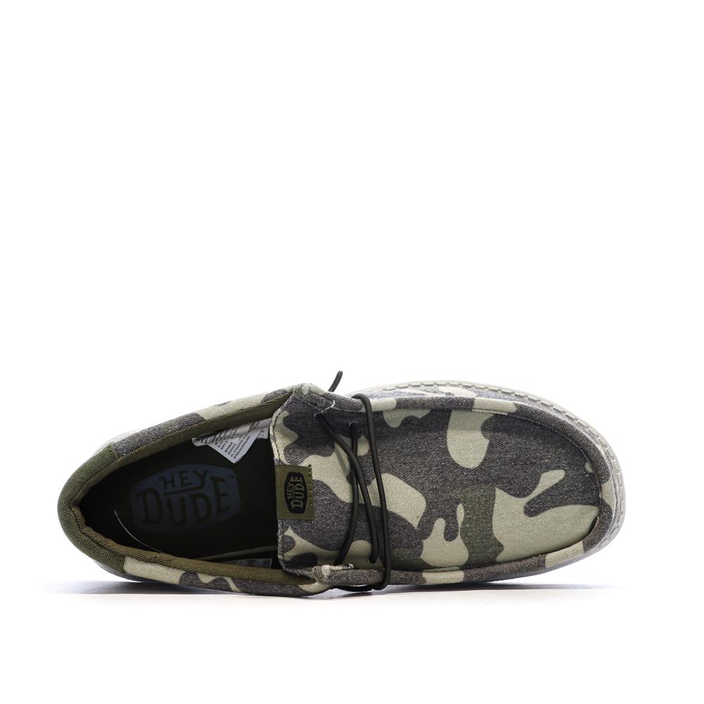 Hey Dude Camo Herren-Militärschuhe in Khaki Ansicht 4