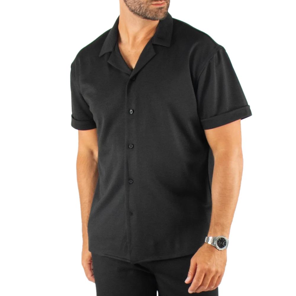 Chemise Noir Homme Paname Brothers Dov pas cher