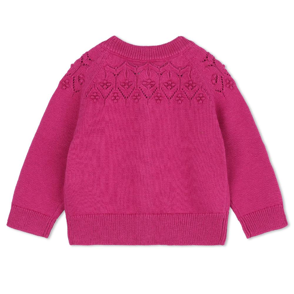 Strickjacke Fuchsia Baby, Mädchen Carré Beau Y30211 Ansicht 2