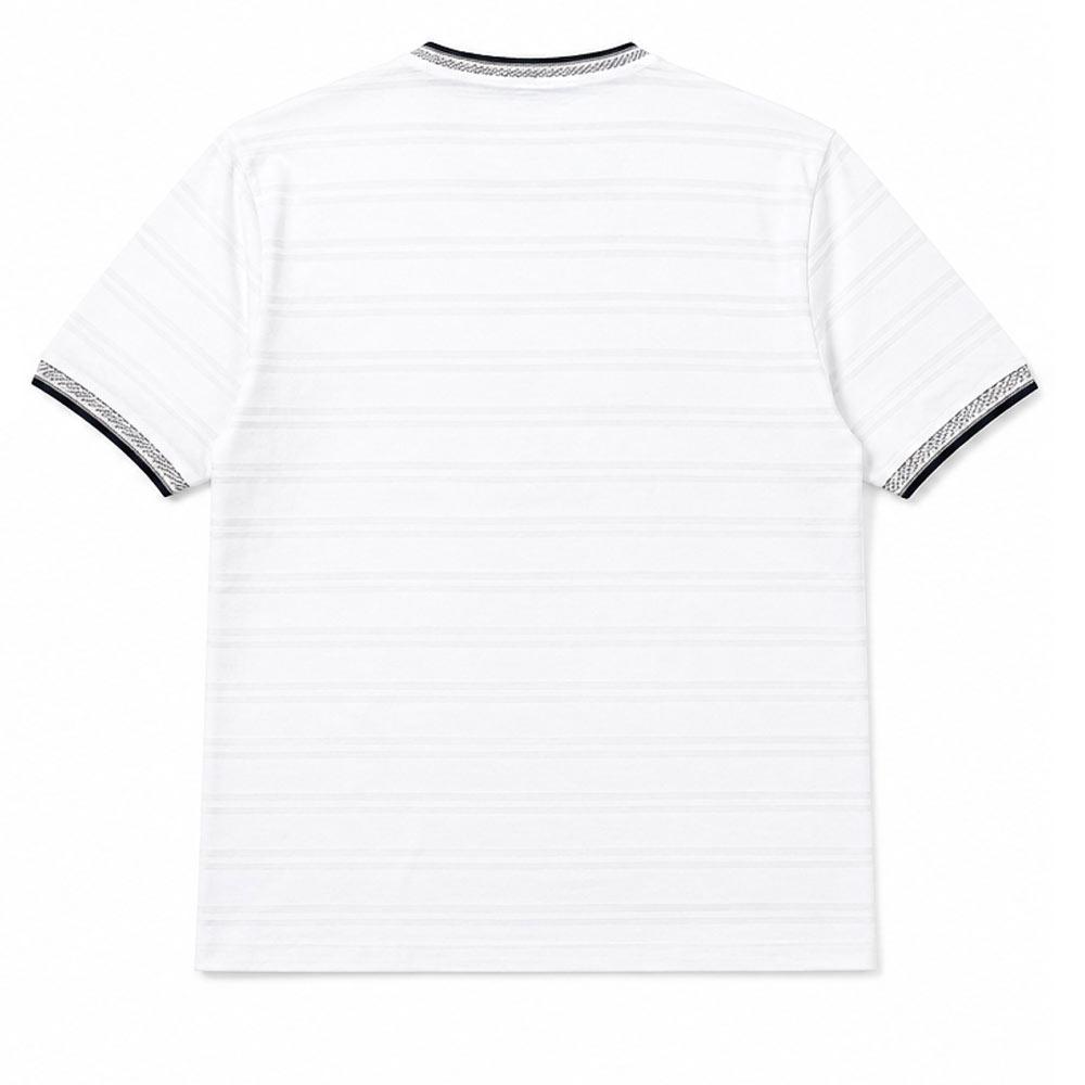 Camiseta blanca de hombre RMS26 a rayas ver 2