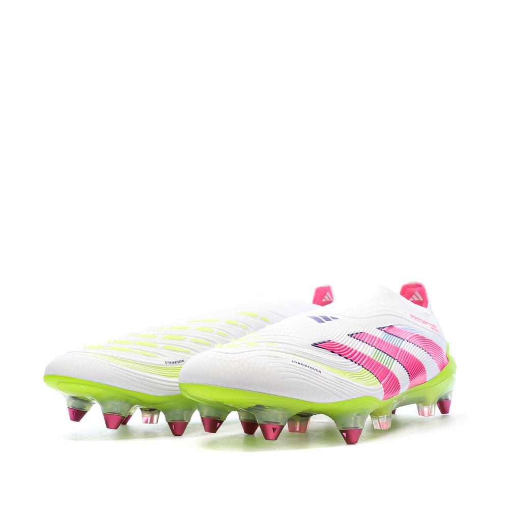 Chaussures de Foot Blanc/Rose Adidas Predator Elite Ll SG vue 6