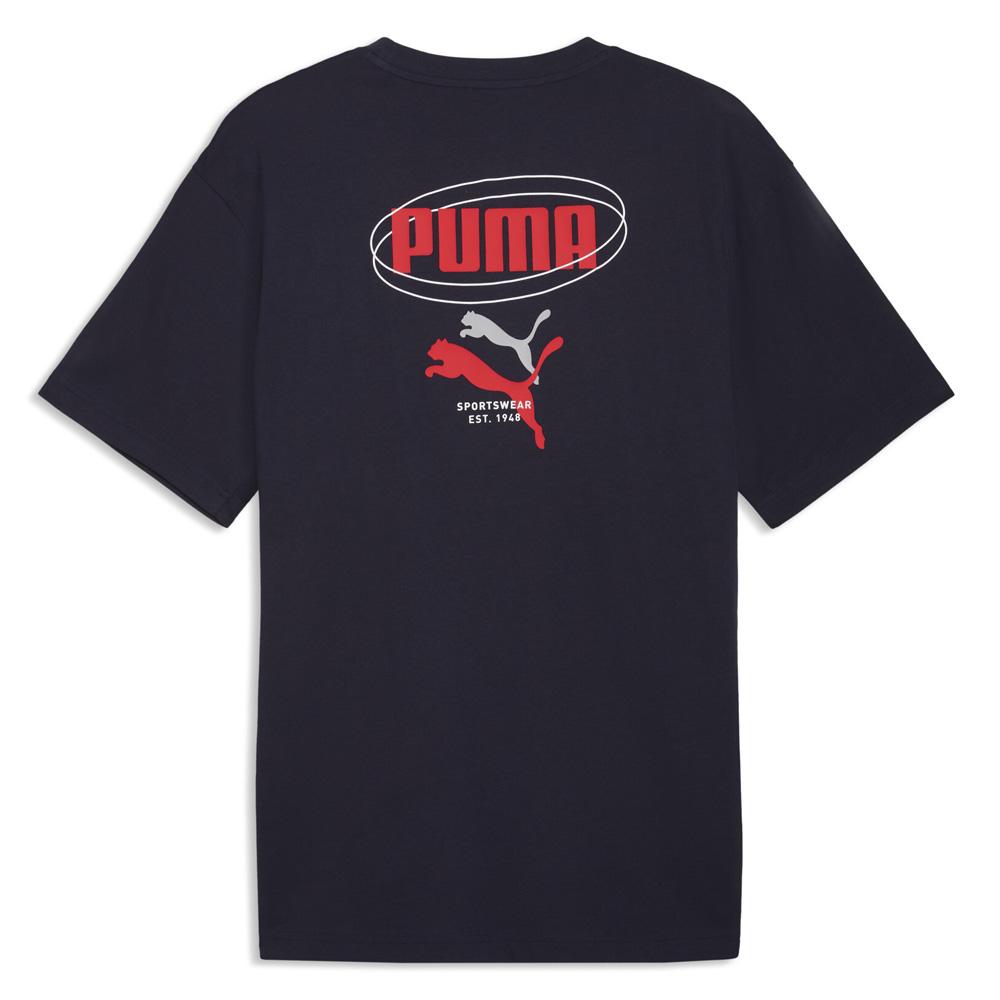 Puma Men’s Navy/Red Relaxed T-shirt affordable