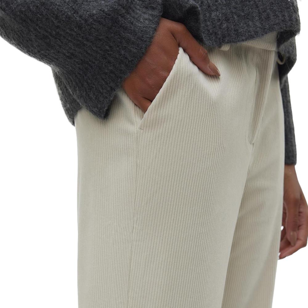 Beigefarbene, locker sitzende Damenhose „Nora“ von Vero Moda Ansicht 3