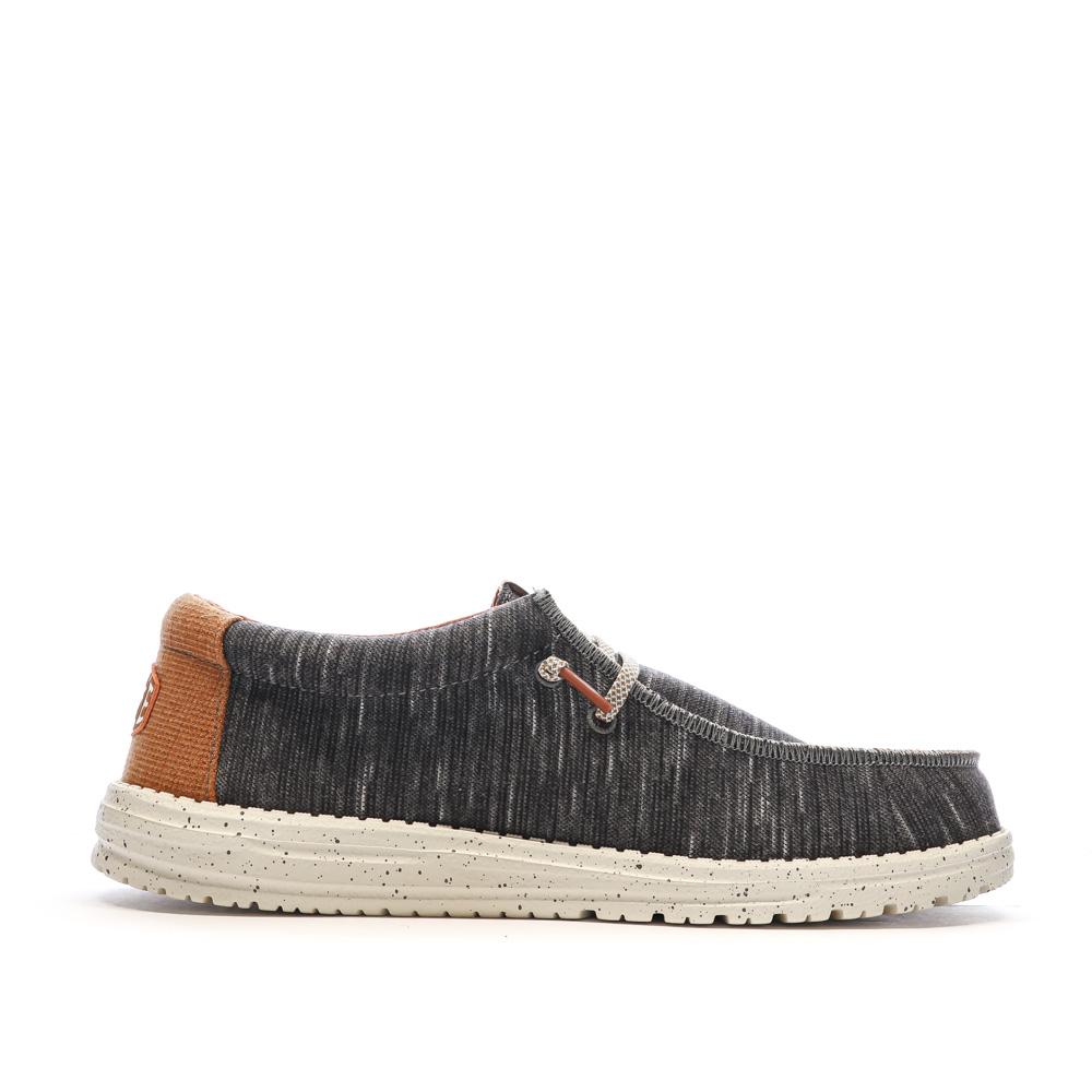 Schuhe Grau Meliert Herren Hey Dude Wally Jersey Ansicht 2