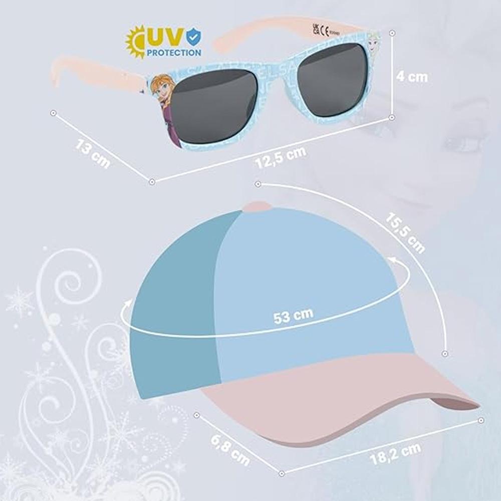 Children's Sport Zone Snow Queen Blue/Pink Striped Cap + Sunglasses Kit Photo of the Espace des Marques %store% store - view of %key%