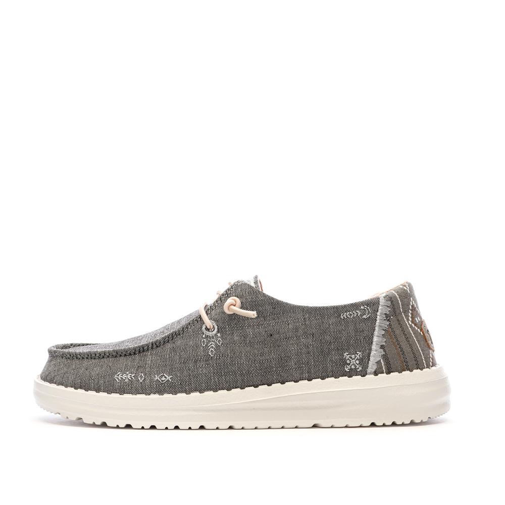 Zapatillas Hey Dude Wendy Boho Gris/Rosa, Mujer barato