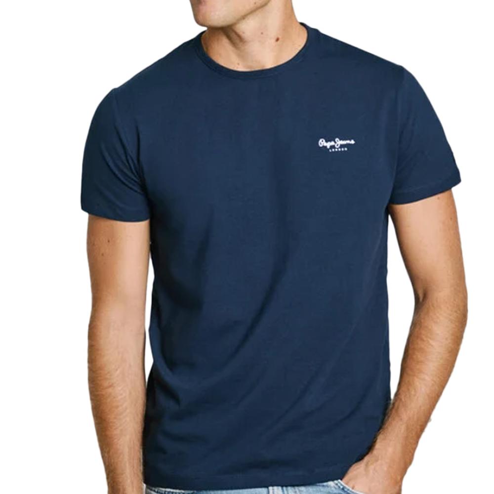 T-shirt Marine Homme Pepe Jeans Original Basic 508212 pas cher