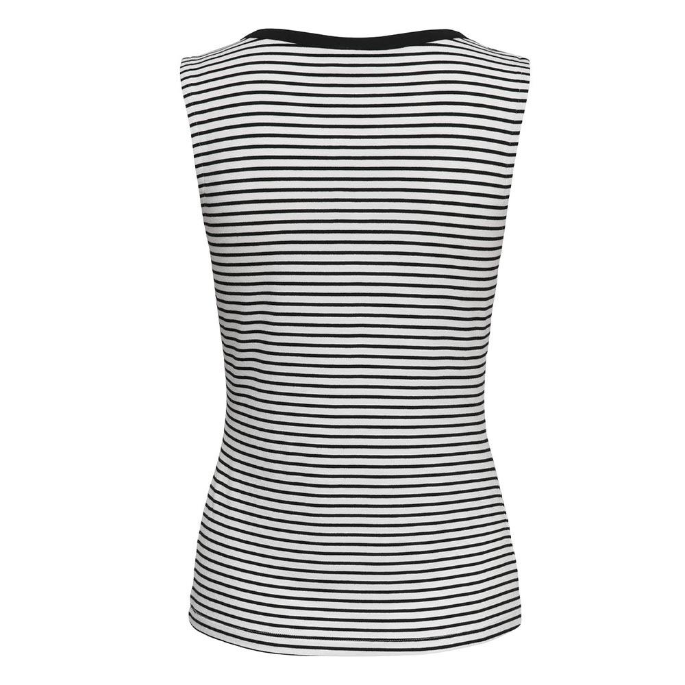 Camiseta sin mangas negra y blanca para mujer JDY Sissy ver 2