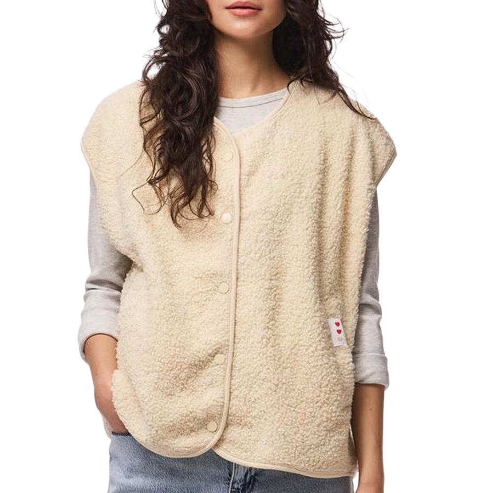 Ärmellose Weste, beige, Damen, Pieces Katty günstig