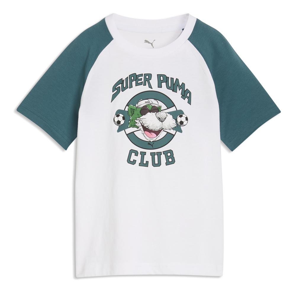 Weiß/Blaues Puma Super Graphic T-Shirt für Jungen günstig