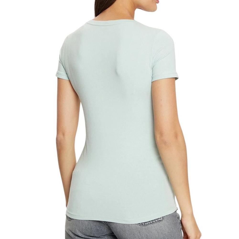 Guess Women's Turquoise Mini Triangle T-Shirt Photo of the Espace des Marques %store% store - view of %key%