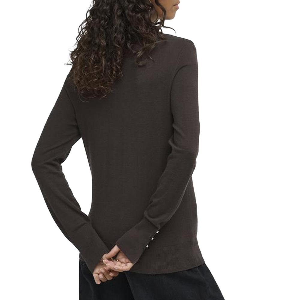 Pull Marron Femme JDY Button vue 2
