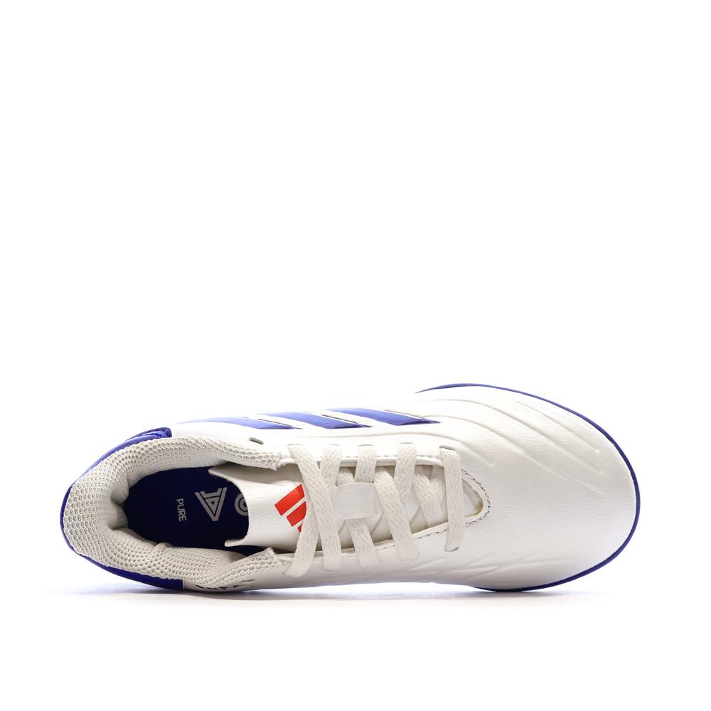 Chaussures de Futsal Blanches/Bleu Garçon Adidas Copa Pure 2 vue 4