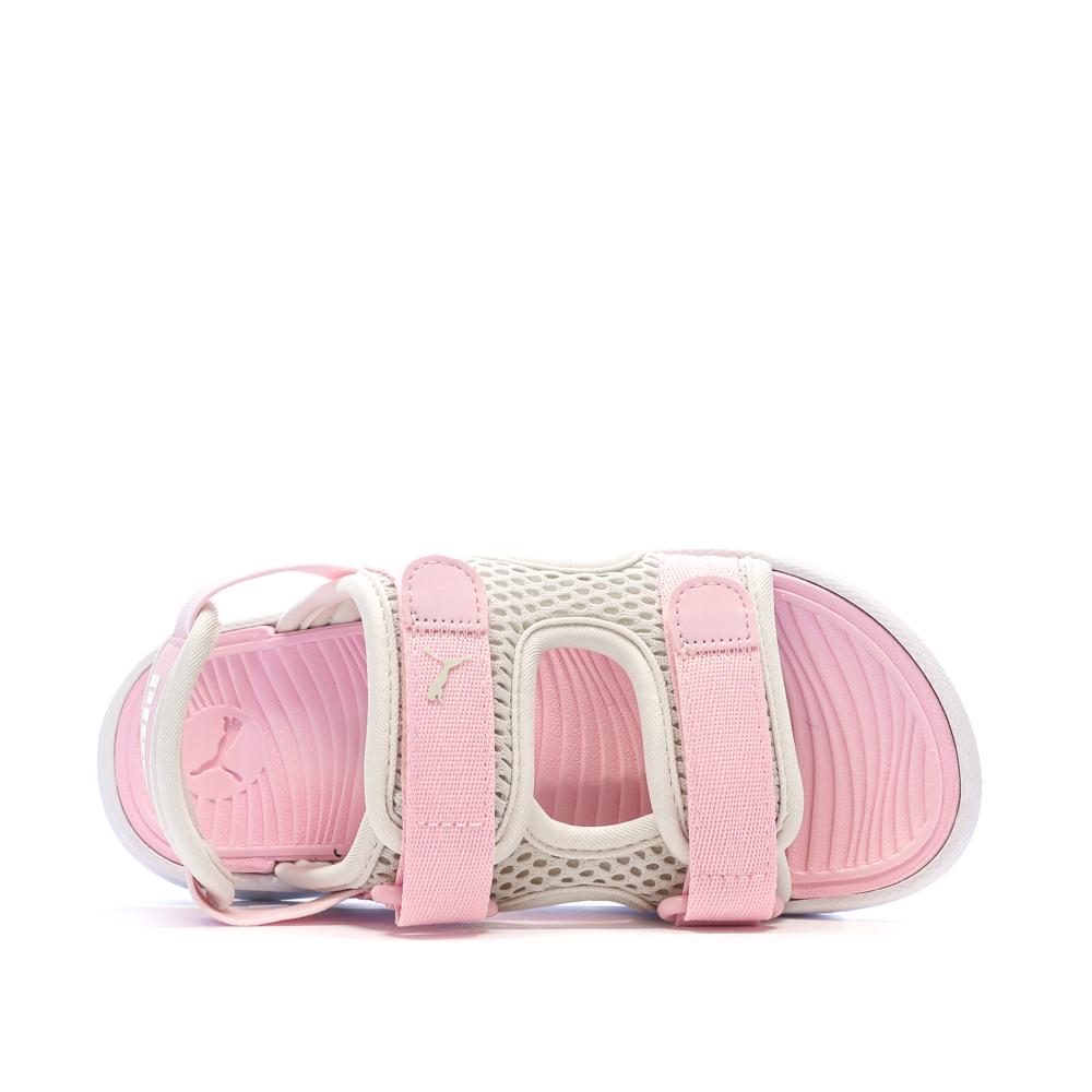 Sandales Beiges/Roses Fille Puma Evolve vue 4