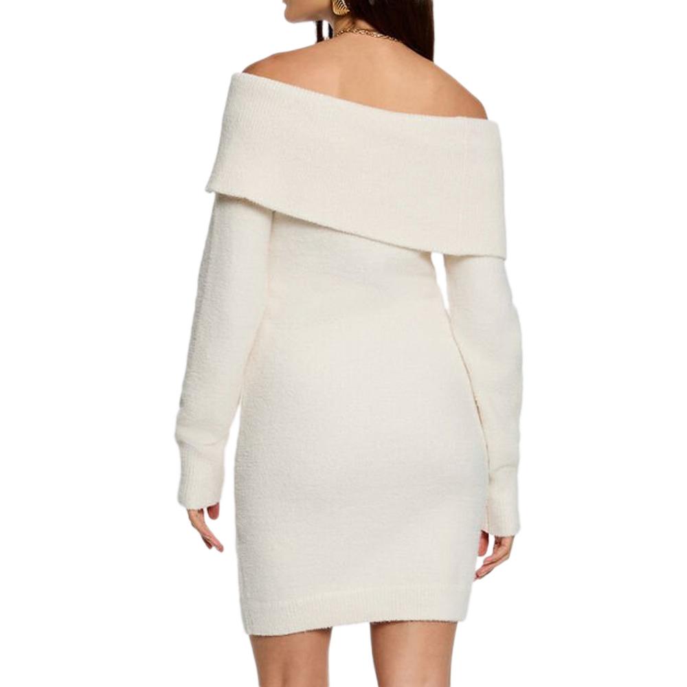 Vestido corto Morgan Bardot Mujer Beige ver 2