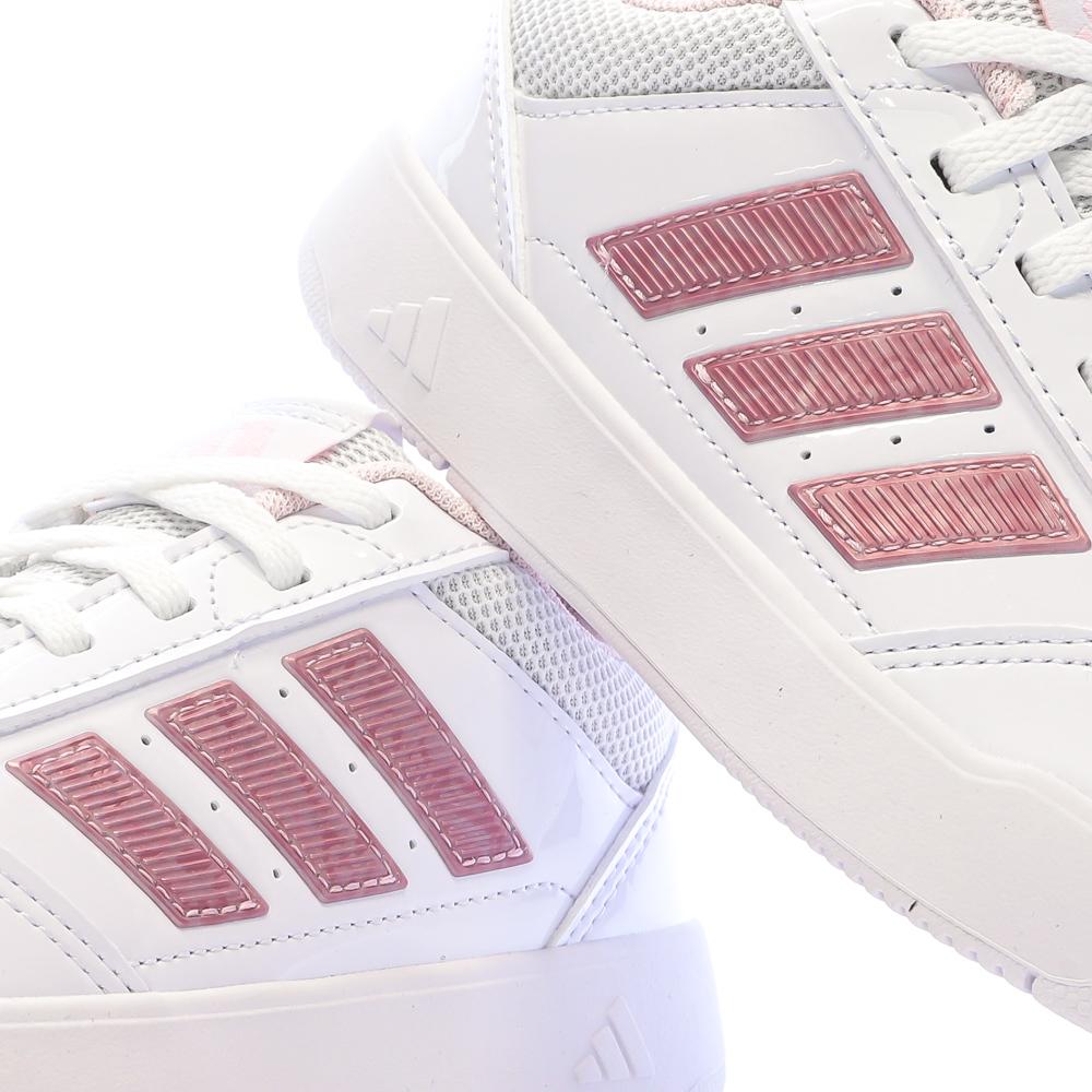 Zapatillas blancas/rosas para niño Adidas Tensaur ver 7