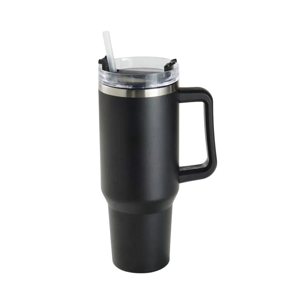 Taza de viaje isotérmica negra de 1 litro ver 2