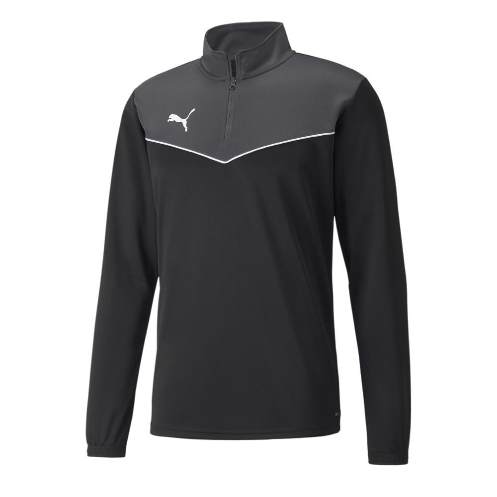 Men's Puma Indrise 1/4 Zip Sweat Top Black/Grey affordable
