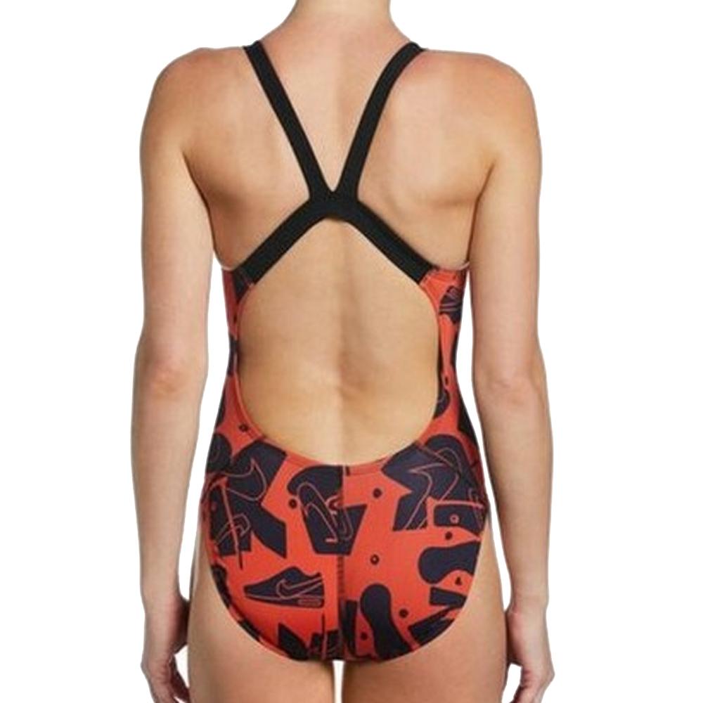 Women's Black/Red Swimsuit Nike Fast Back Photo of the Espace des Marques %store% store - view of %key%