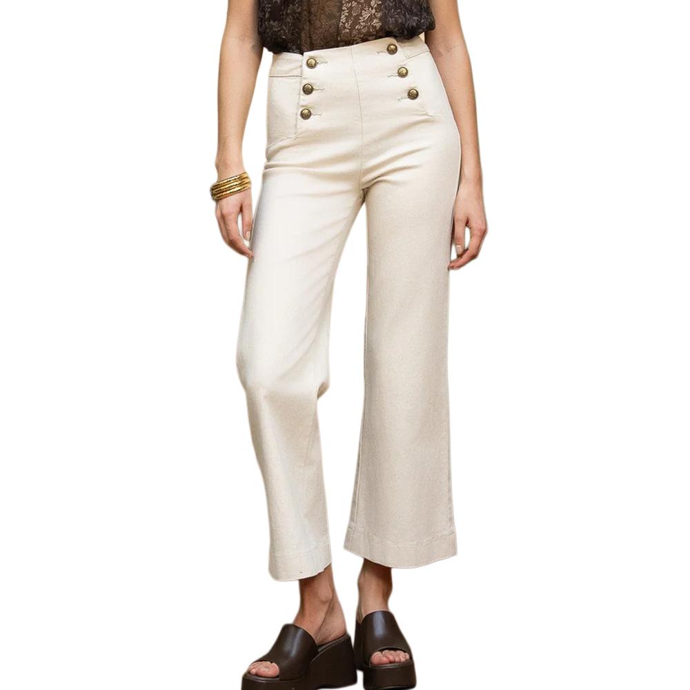 Vaqueros anchos blancos y crema para mujer, verdes, de Oraije, modelo Victorine barato