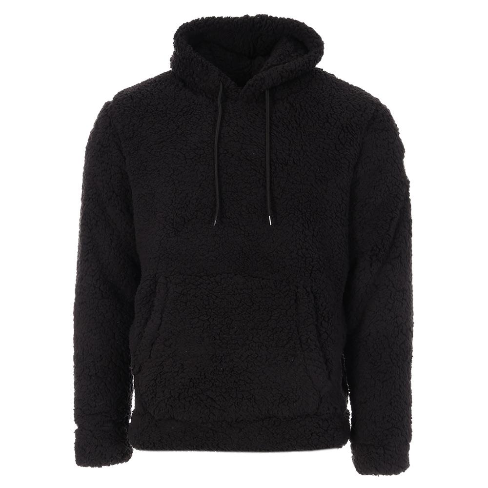 Paname Brothers Sudadera Sherpa Negra con Cremallera Completa para Hombre barato