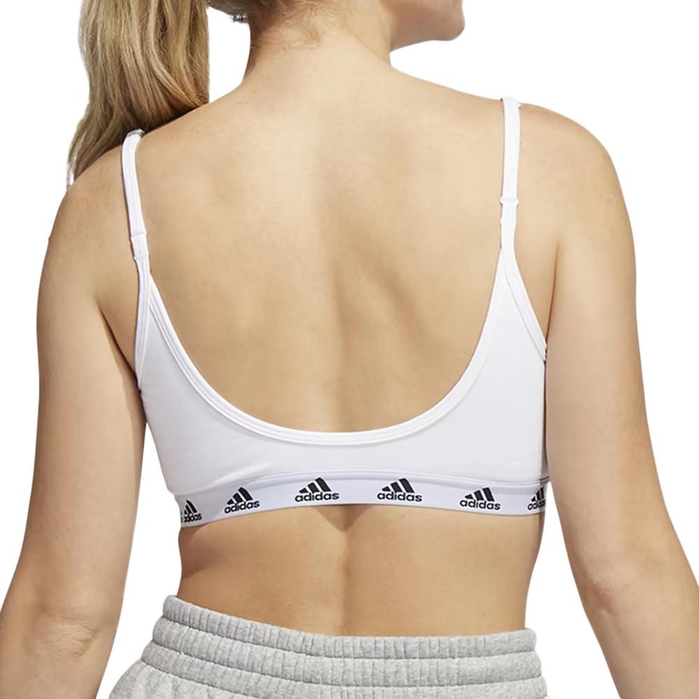 Brassière Blanche Femme Adidas Pureb vue 2