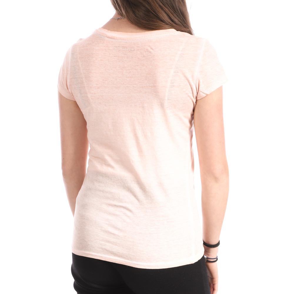 Guess Script Women's Pink T-Shirt Photo of the Espace des Marques %store% store - view of %key%