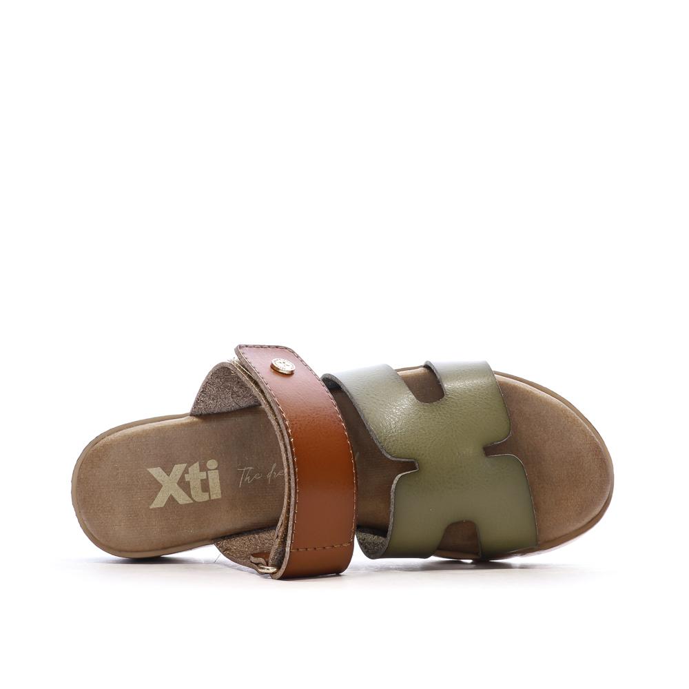 Khaki/Brown Sandals Women's Xti 144125 Photo of the Espace des Marques %store% store - view of %key%