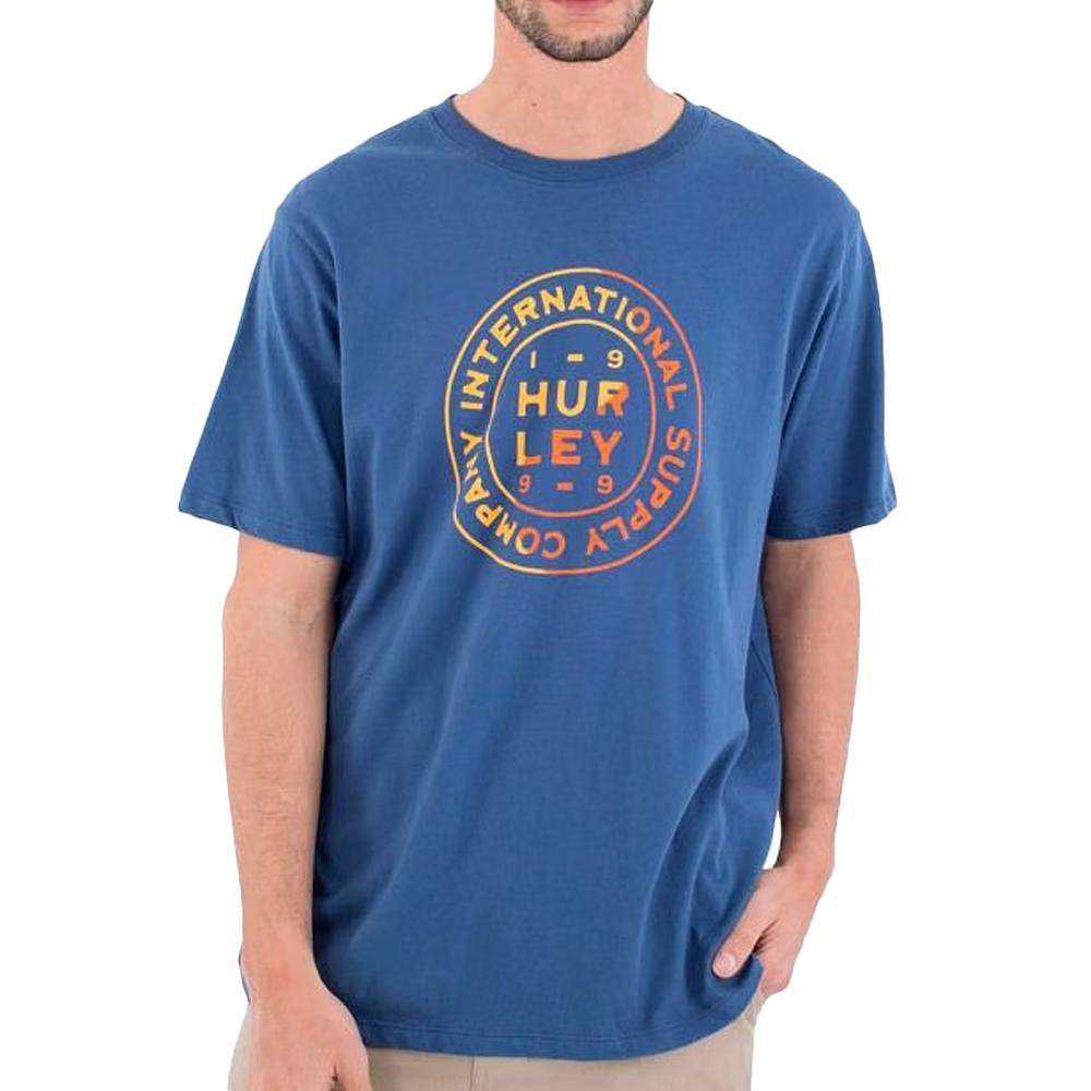 T-Shirt Blau Herren Hurley Waxed günstig