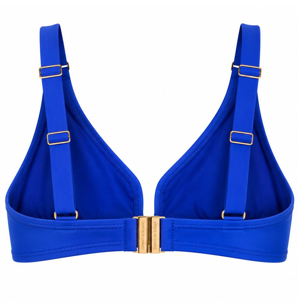 Top de bañador azul eléctrico para mujer Grain de Sable Louisa ver 2
