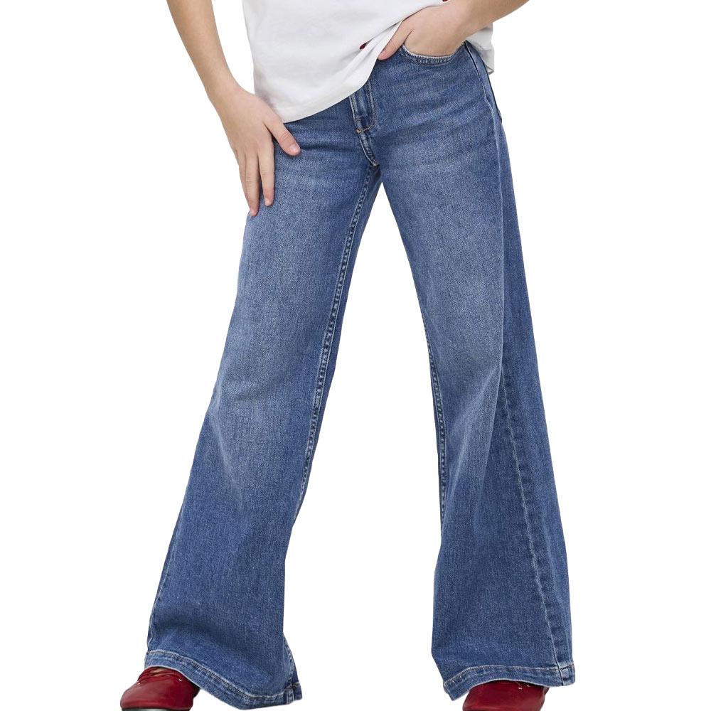 Jean large Bleu Fille Kids ONLY California pas cher