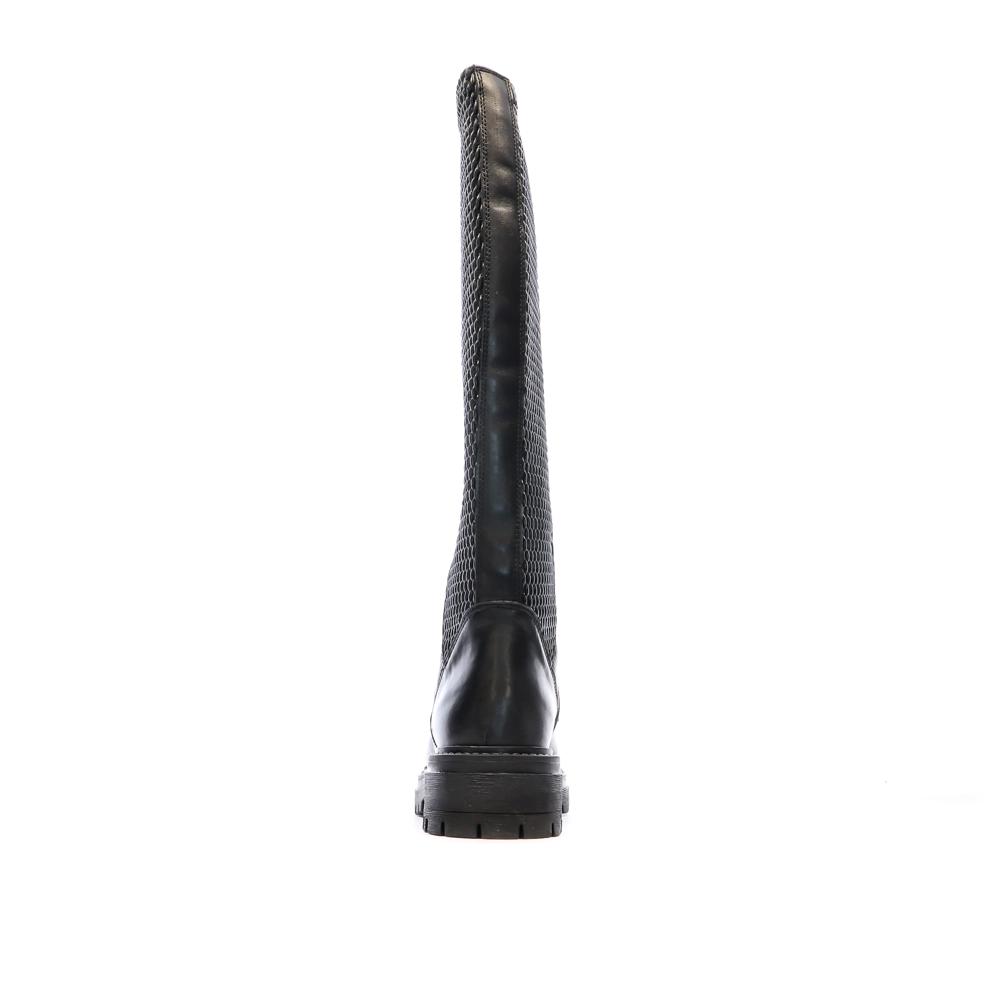 Schwarze Stiefel Frau Geox Iridea Ansicht 3