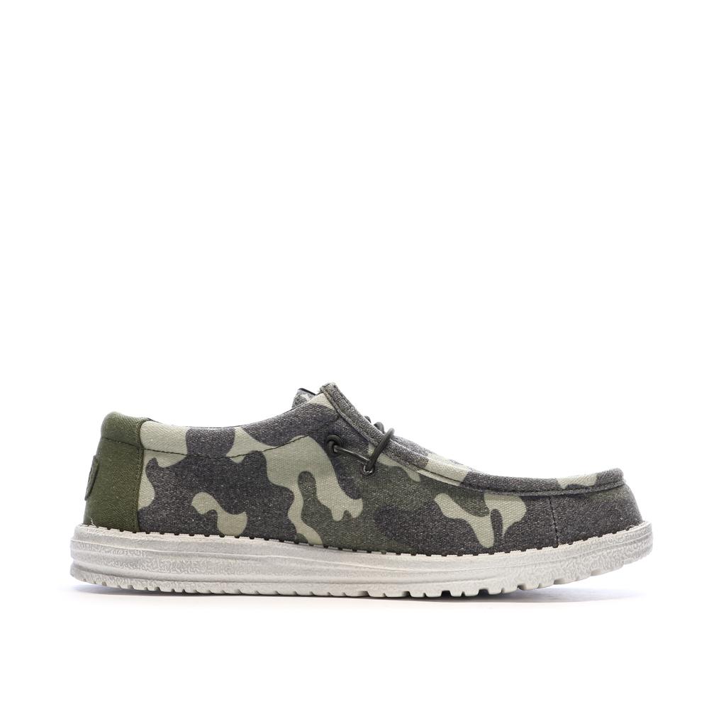 Hey Dude Camo Herren-Militärschuhe in Khaki Ansicht 2
