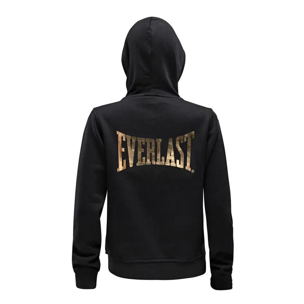 Sudadera negra con capucha Everlast Leland para mujer ver 2