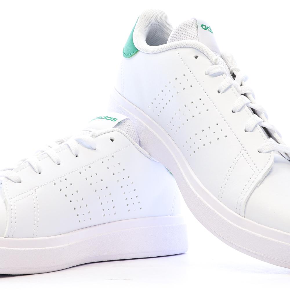 Baskets Blanches Mixte Adidas Advantage Base 2.0 J vue 6