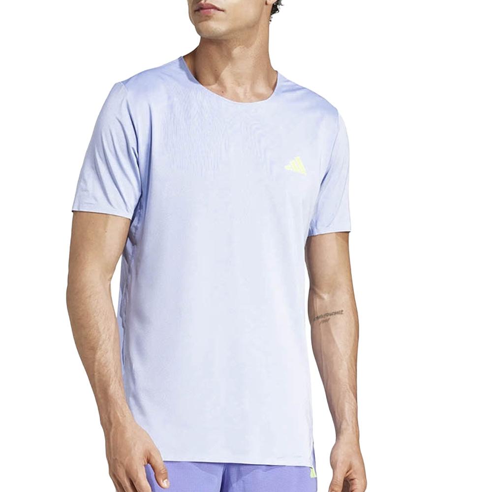 T-Shirt Bleu/Mauve Homme Adidas Adizero Tee pas cher