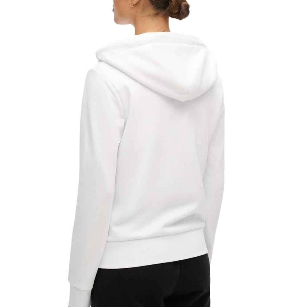 Sweat Blanc Femme Superdry Plain Zip Hood vue 2