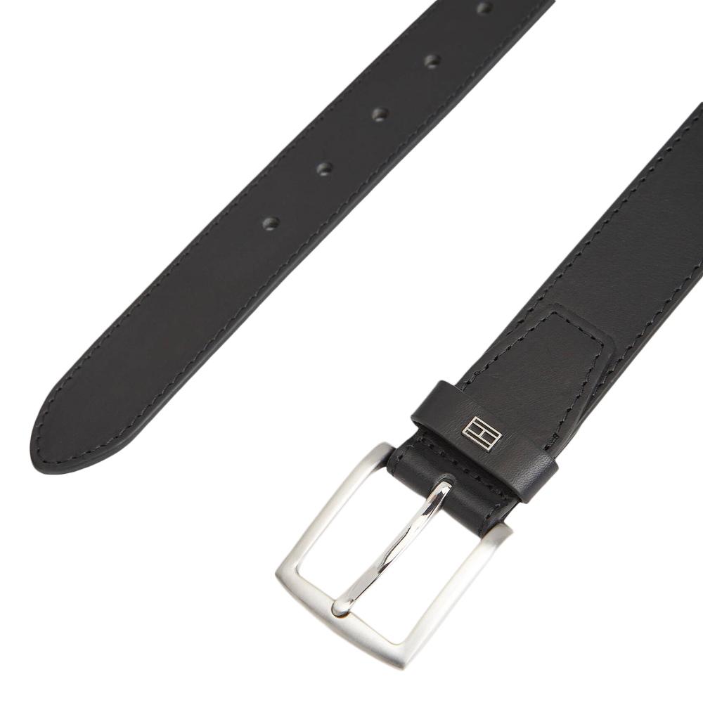Cinturón negro para hombre Tommy Hilfiger Dentones ver 2