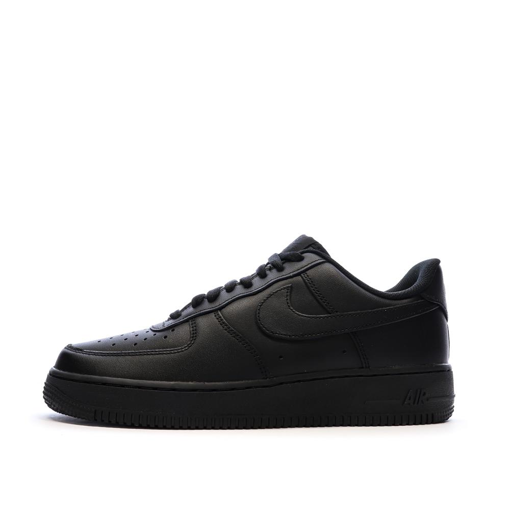 Baskets Noir Homme Nike Air Force 1 one pas cher