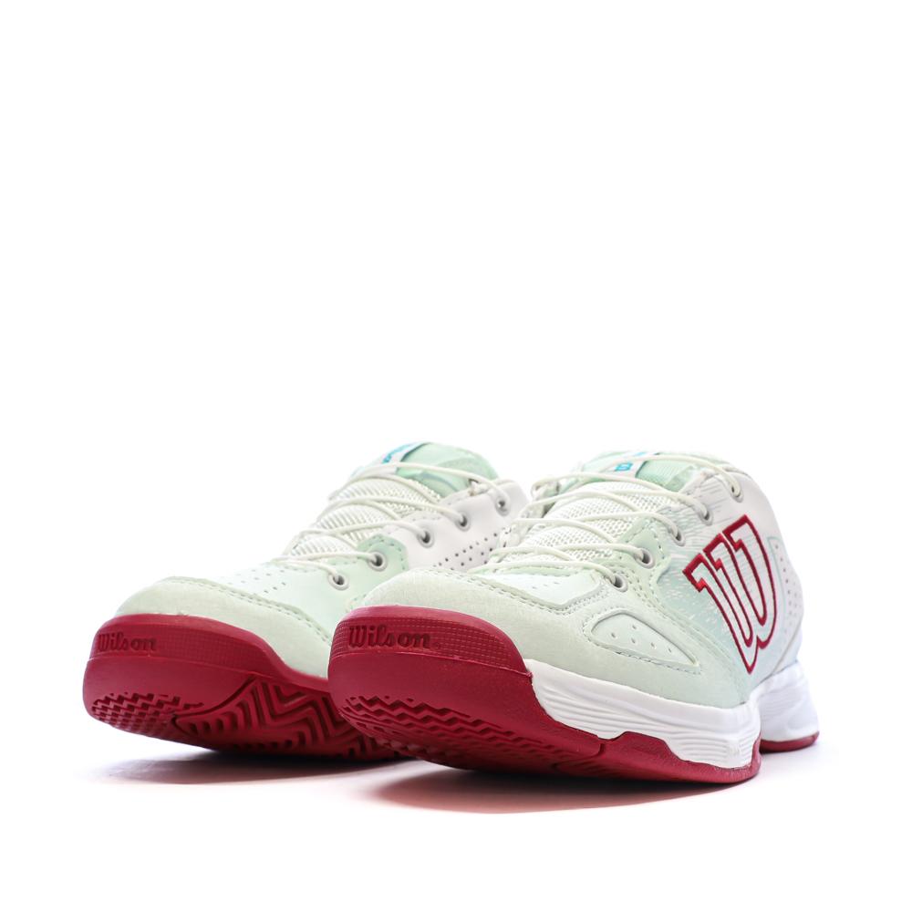 Chaussures de tennis Blanches/Bordeaux Junior Wilson Kaos vue 6