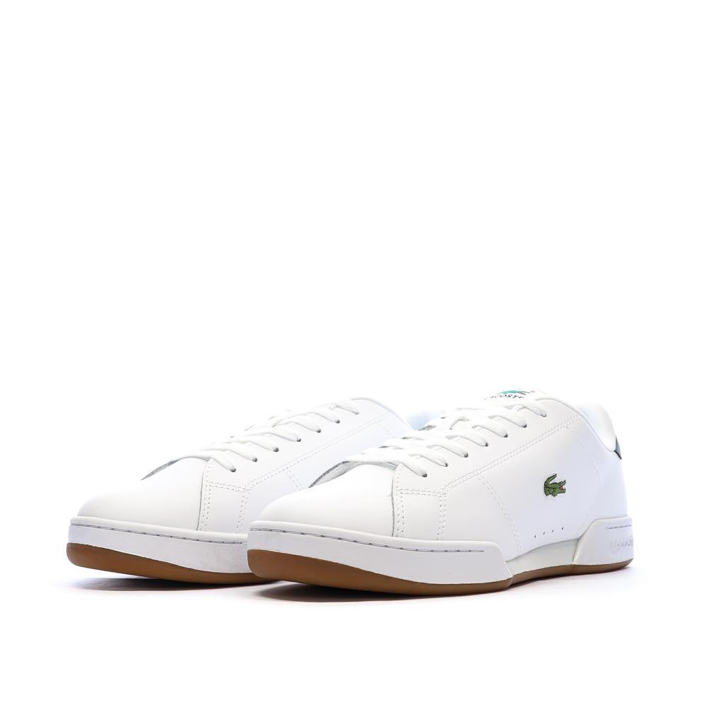 Zapatillas blancas/verdes para hombre Lacoste Carnaby Cup ver 6