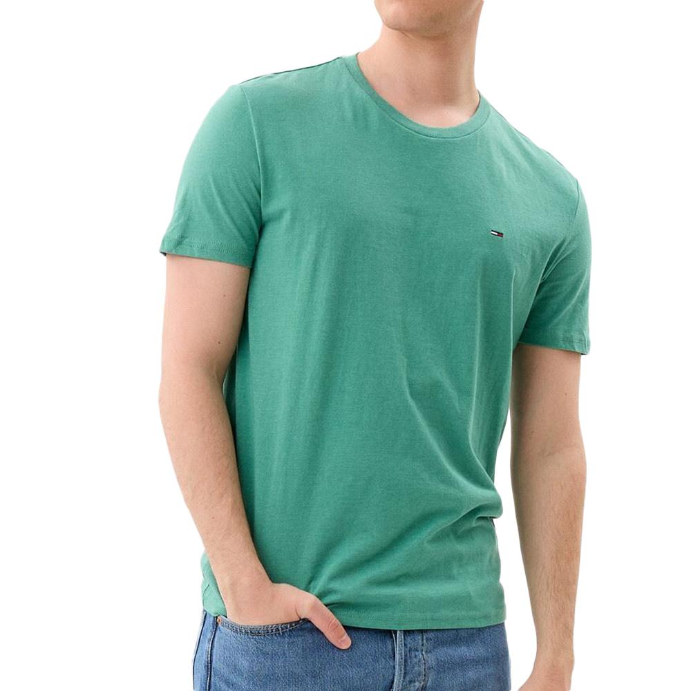 T-shirt Vert Homme Tommy Hilfiger Tjm X Slim Jaspes 1 pas cher