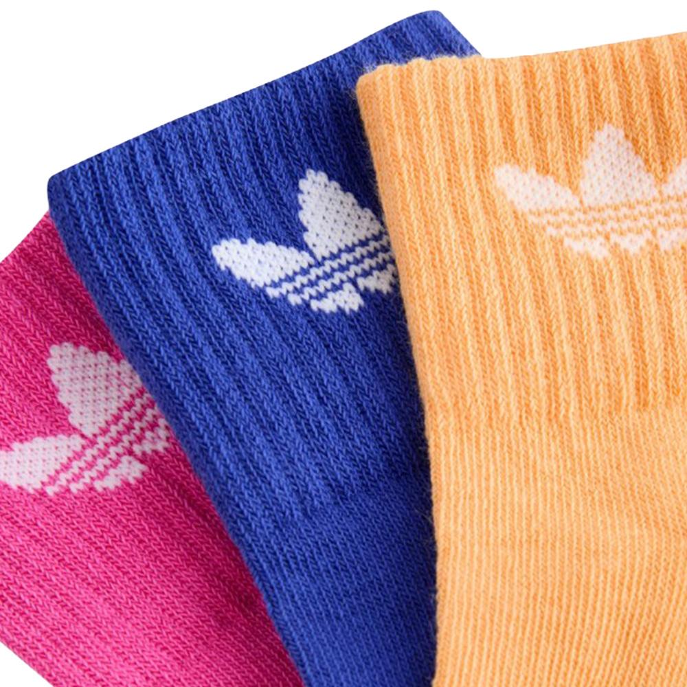 X3 Pairs of Yellow/Pink/Blue Adidas Kids Ankle Socks Photo of the Espace des Marques %store% store - view of %key%