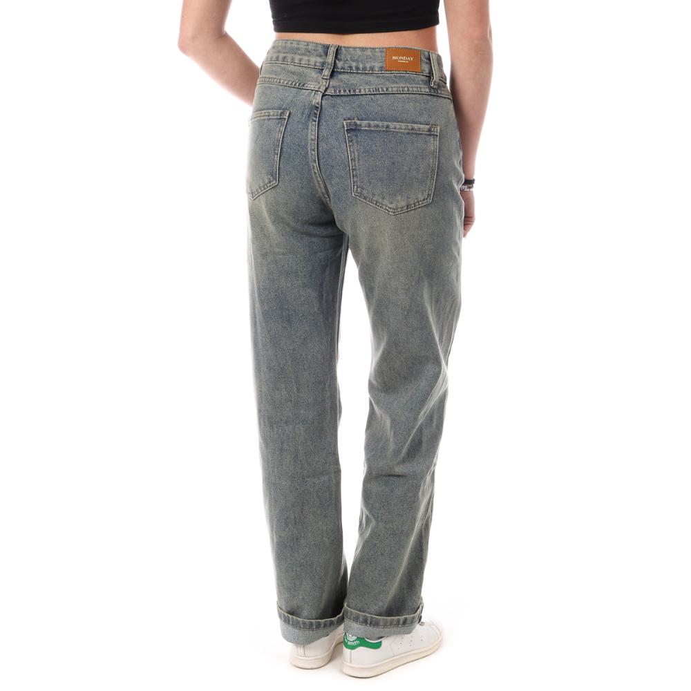 Vaqueros rectos Monday Premium Vintage Grey para mujer ver 2