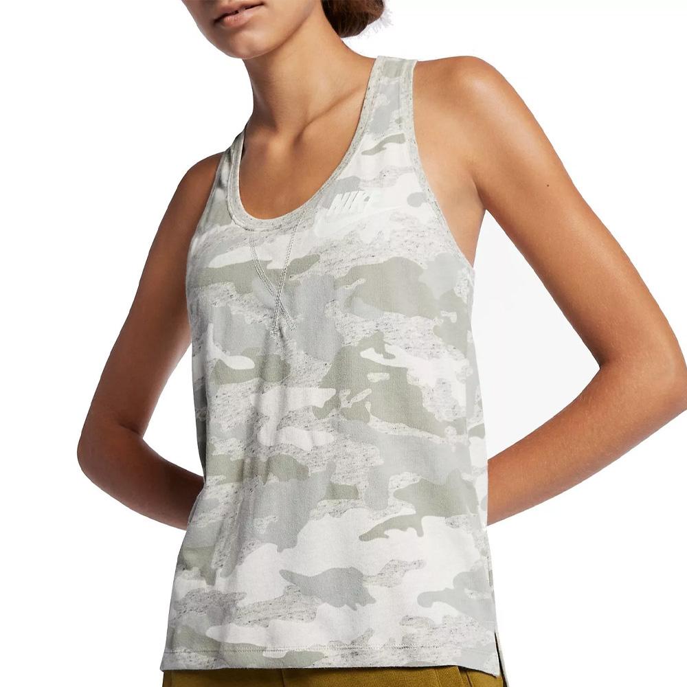 Camiseta sin mangas gris/blanca para mujer Nike Tank barato