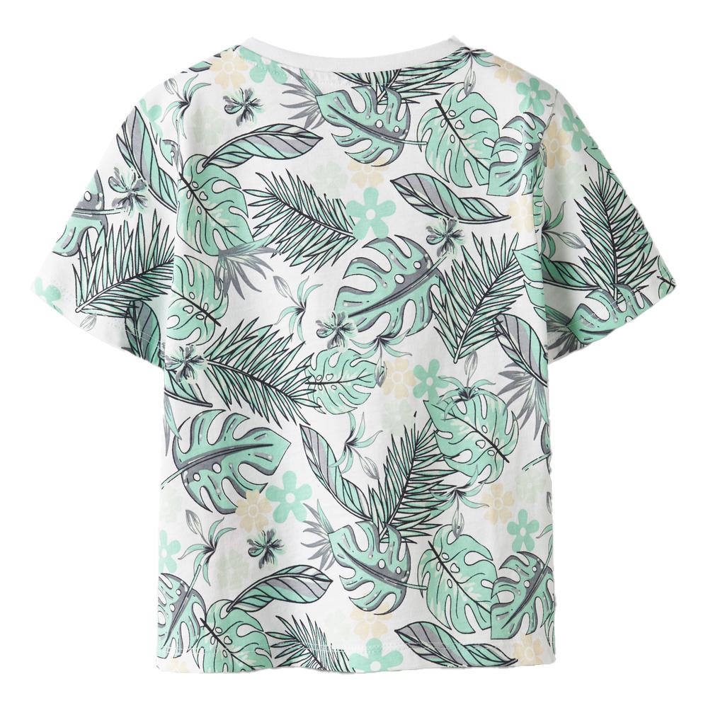 T-Shirt Weiß/Grün Jungen Name it Valmas Ansicht 2