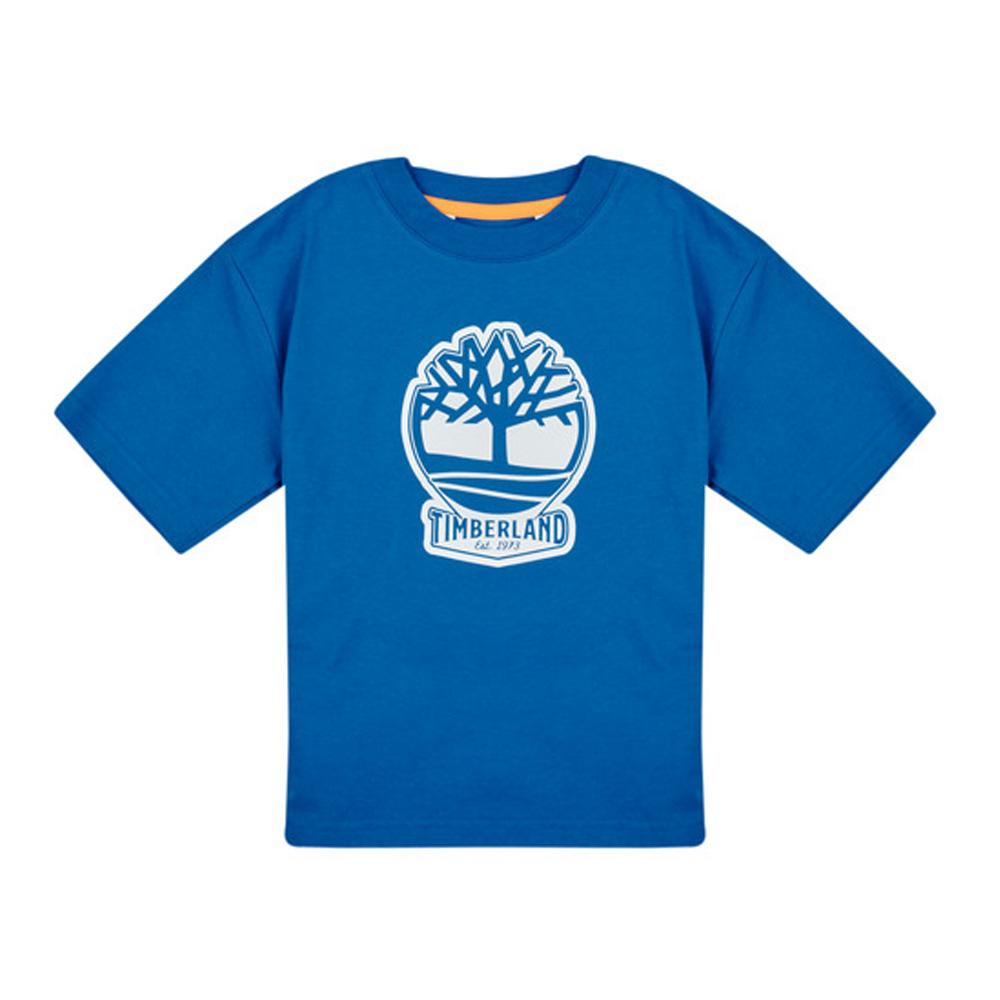 T-Shirt Bleu Garçon Timberland T60422 pas cher