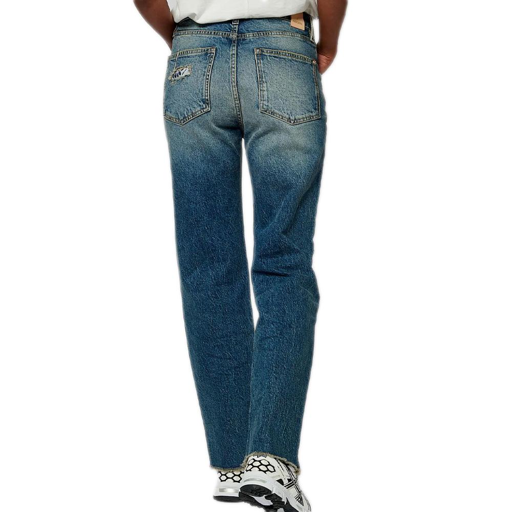 Jean Droit Bleu Femme Kaporal BEKKI vue 2
