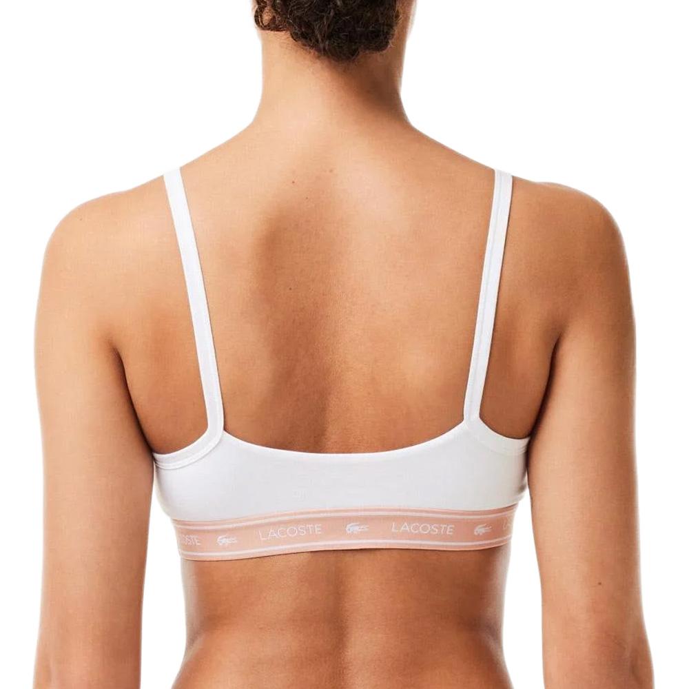 Sujetador blanco/rosa para mujer de Lacoste IF8181 ver 2